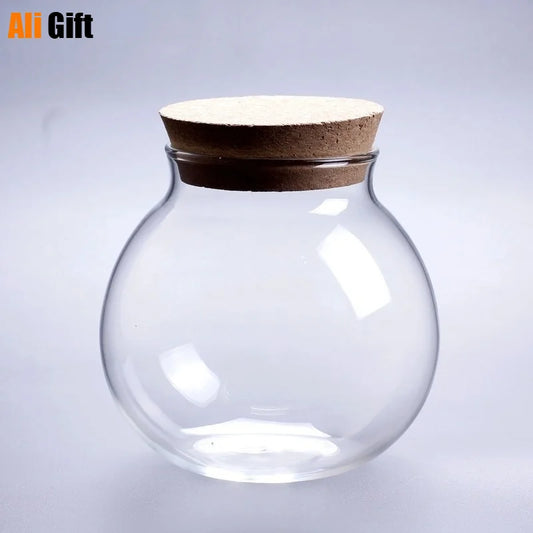 500 ML Glass Bottle Vase/DIY Bottles Home Decoration Wooden Lid