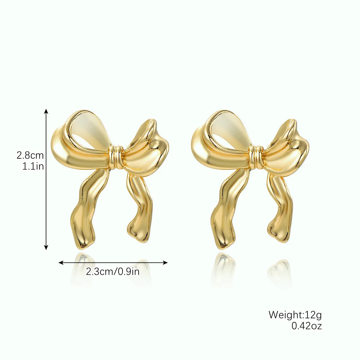 14K GOLD PLATED BOW KNOT EARRINGS