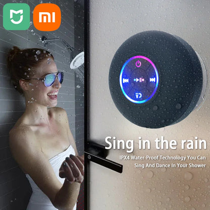 Xiaomi Portable Wireless Bluetooth Speaker LED IPX4 Waterproof Loudspeaker Outdoor Bathroom Large Suction Cup Sound Box