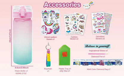 Unicorn Decorate Your Own Water Bottle Kits for Girls