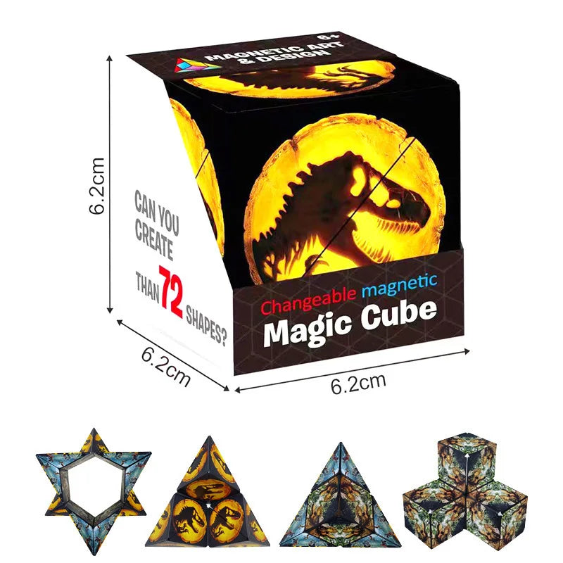 NEW Variety Geometric Changeable Magnetic Magic Cube Anti Stress 3D Hand Flip Puzzle Cube Kids Stress Reliever Fidget Toy