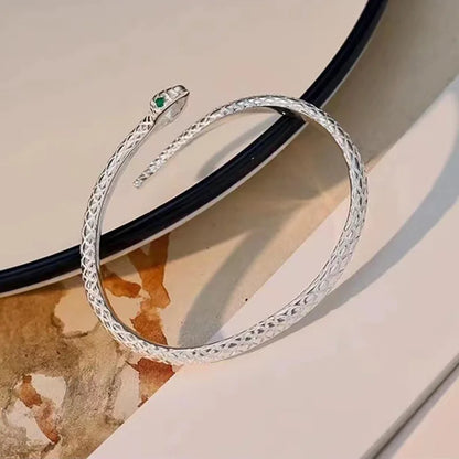 925 Sterling Silver Snake Shape Bracelet