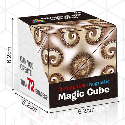 NEW Variety Geometric Changeable Magnetic Magic Cube Anti Stress 3D Hand Flip Puzzle Cube Kids Stress Reliever Fidget Toy