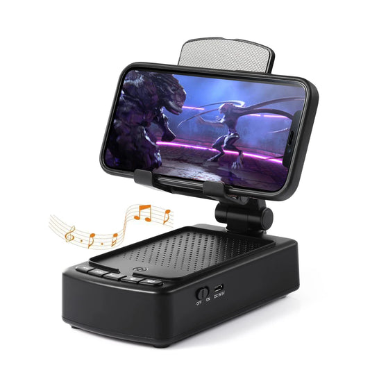 Cell Phone Stand with Wireless Bluetooth Speaker/Charging Station for Phone orTablet