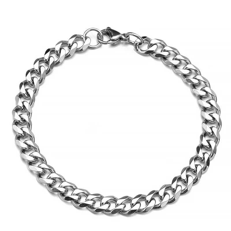 Fashion Stainless Steel Men/Women Curb Cuban Chain Bracelet