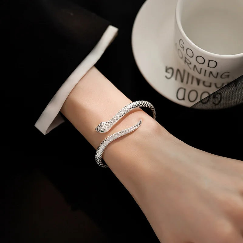 925 Sterling Silver Snake Shape Bracelet