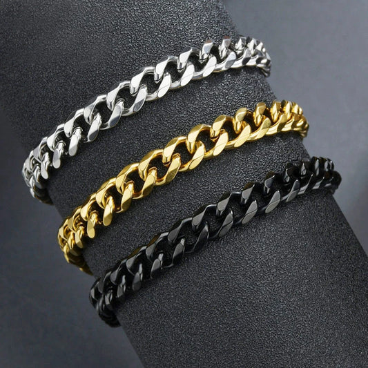 Fashion Stainless Steel Men/Women Curb Cuban Chain Bracelet